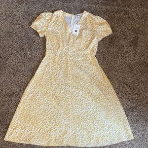 NWT Grace Karin Yellow Print Dress